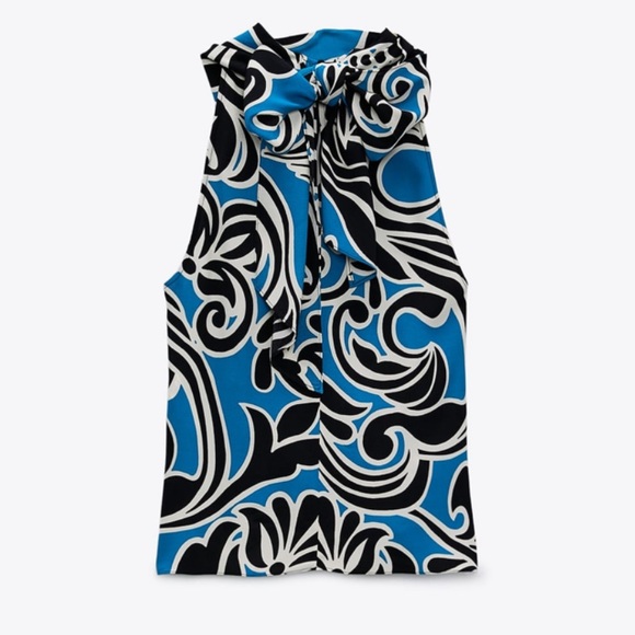 Zara Skirts Zara Set Printed Wrap Skirt And Draped Top Poshmark